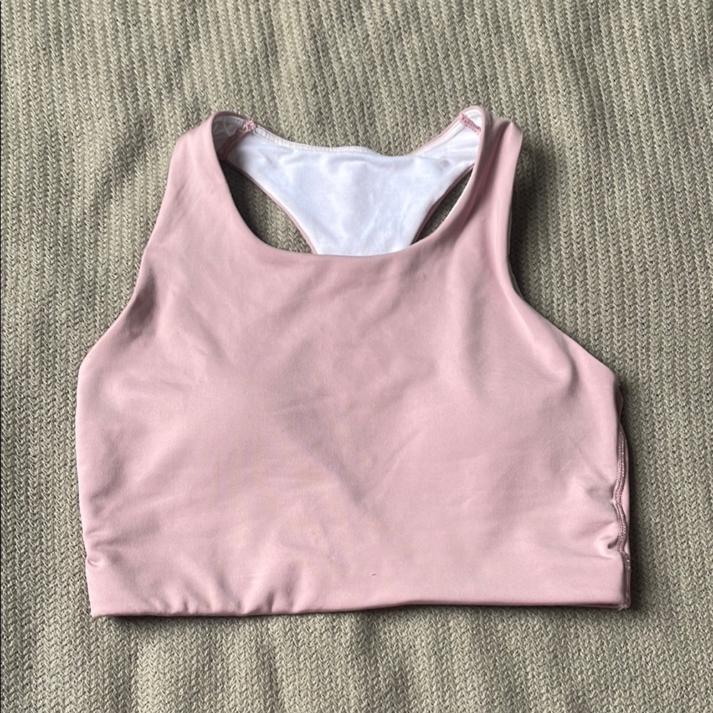 Gap// Blush High Neck Racerback Sports Bra XS